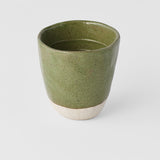 Disposable Cups: Lopsided Mug 275ml Matcha Green Glaze