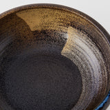 Pasta Bowl 23.5cm Gold Brushstroke Glaze - Thick Edge