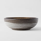 Pasta Bowl 23.5cm Gold Brushstroke Glaze - Thick Edge
