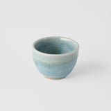 Teas & Accessories: Sake Cup 30ml Crazed Blue Glaze
