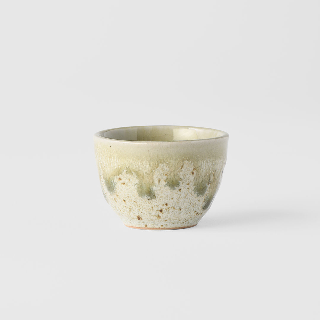 Teas & Accessories: Sake Cup 30ml Light Green Drip Glaze