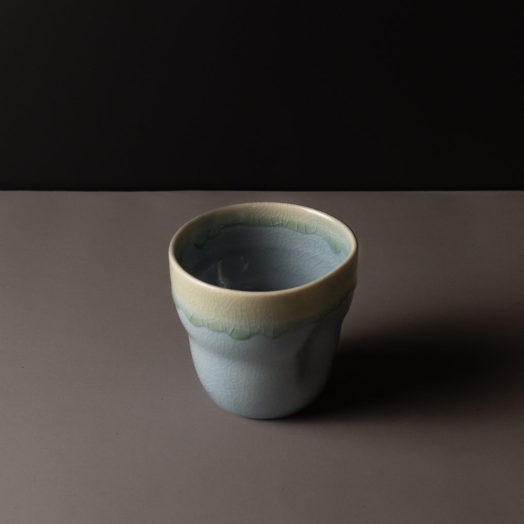 Mug Yunomi 280ml Crazed Blue Glaze