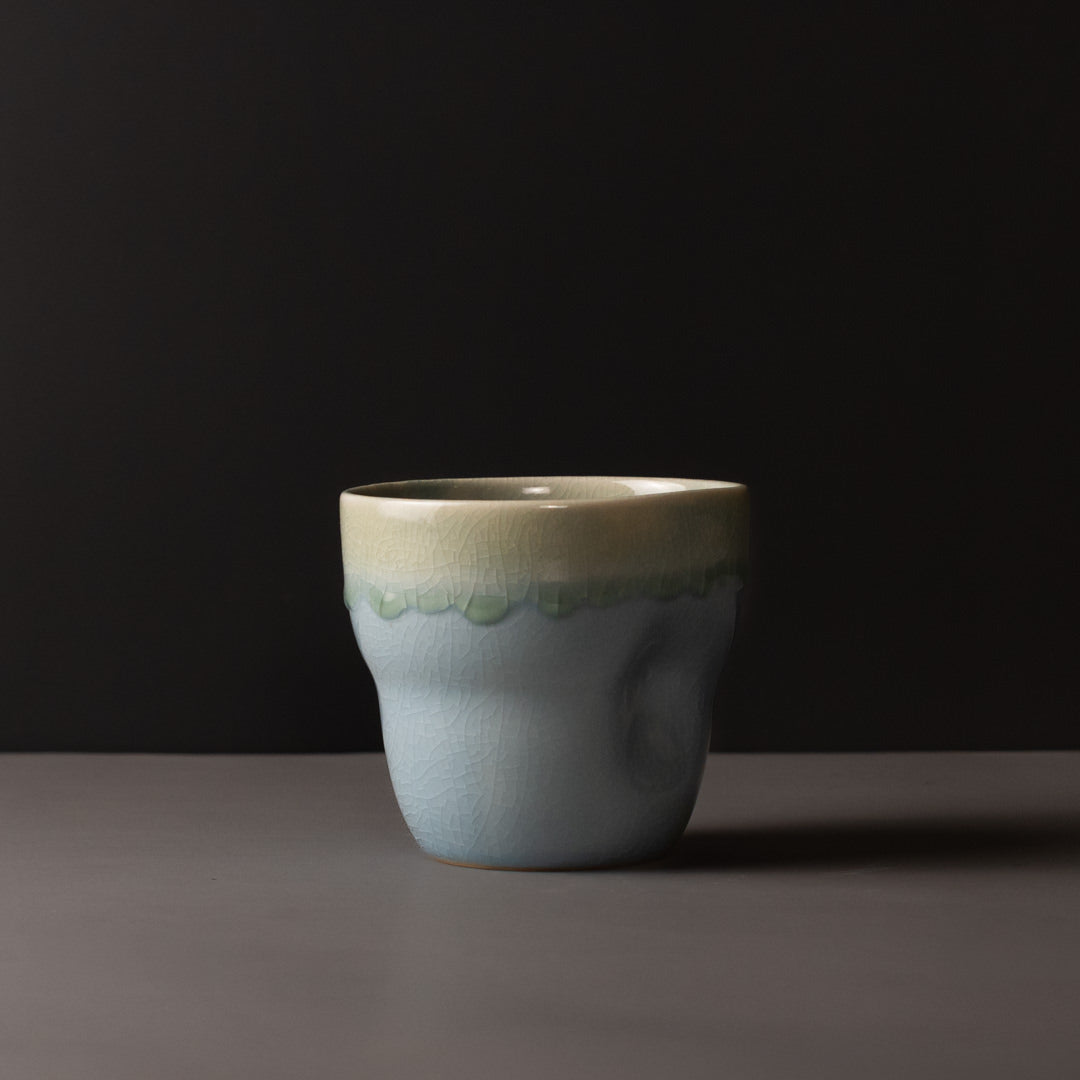 Mug Yunomi 280ml Crazed Blue Glaze