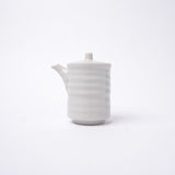 Soy Pot Ribbed 170ml White Glaze