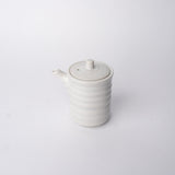 Soy Pot Ribbed 170ml White Glaze