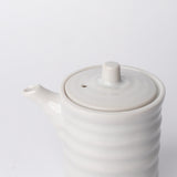 Soy Pot Ribbed 170ml White Glaze