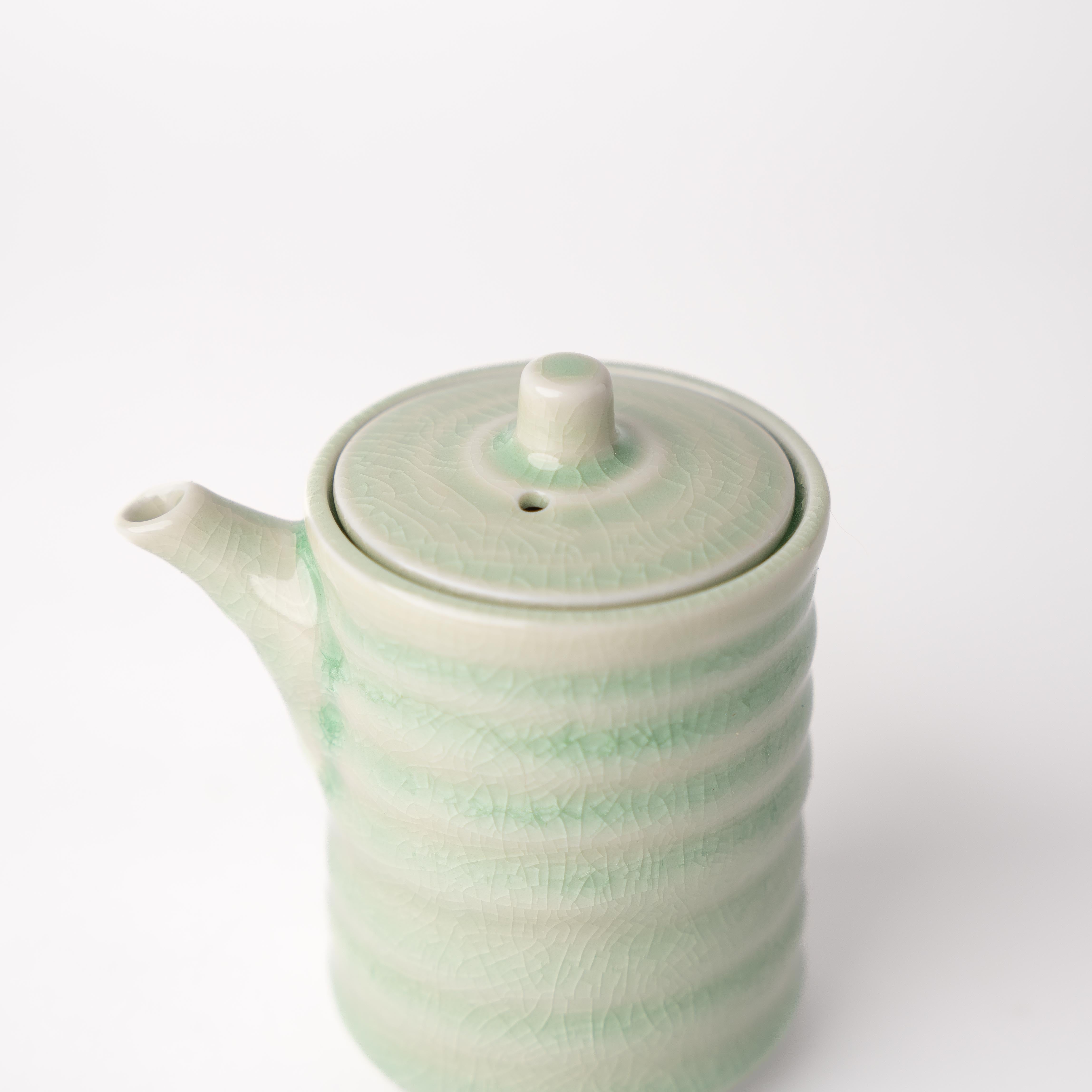Soy Pot Ribbed 170ml Celadon Glaze