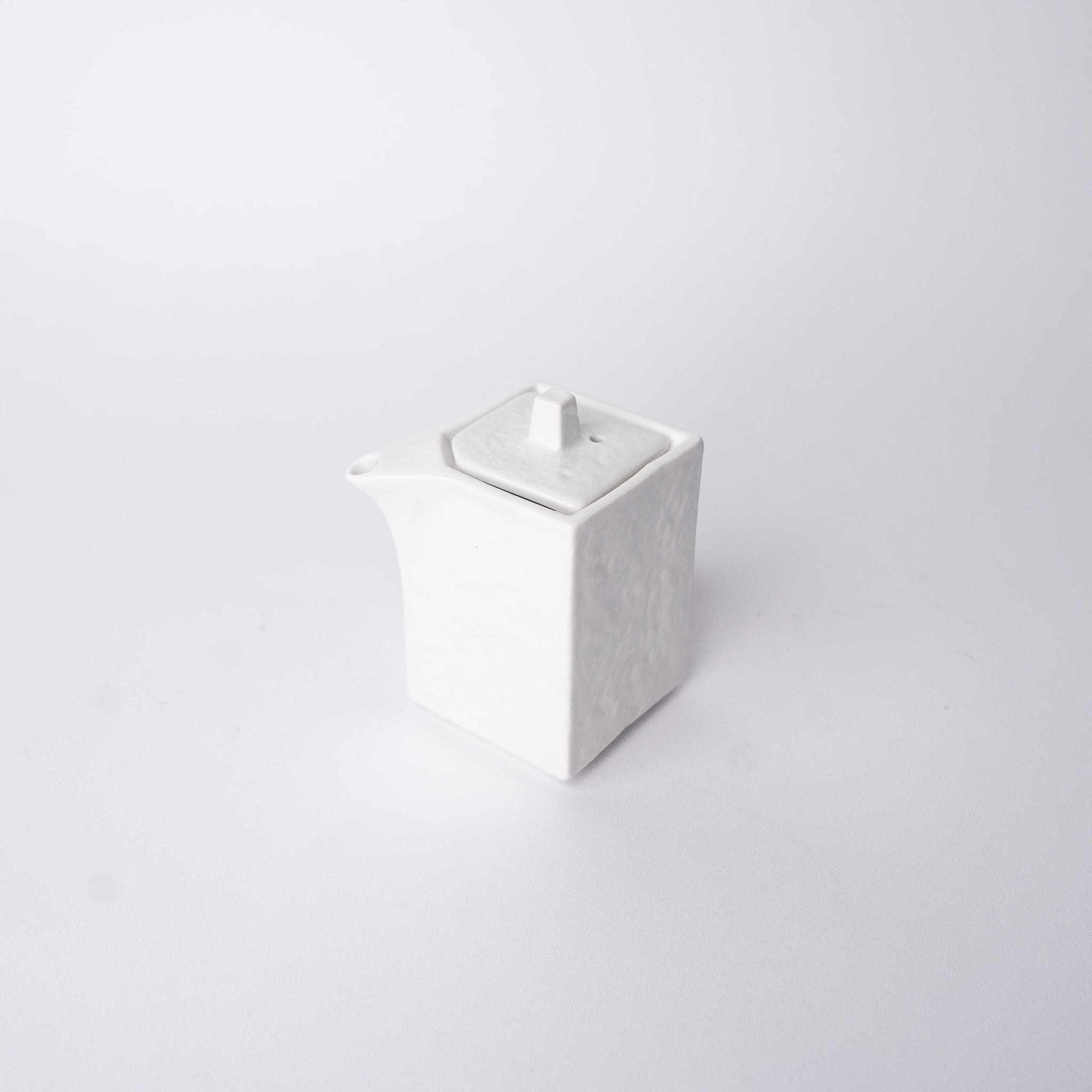 Soy Pot Squared 150ml Textured White Glaze