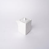 Soy Pot Squared 150ml Textured White Glaze
