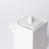 Soy Pot Squared 150ml Textured White Glaze
