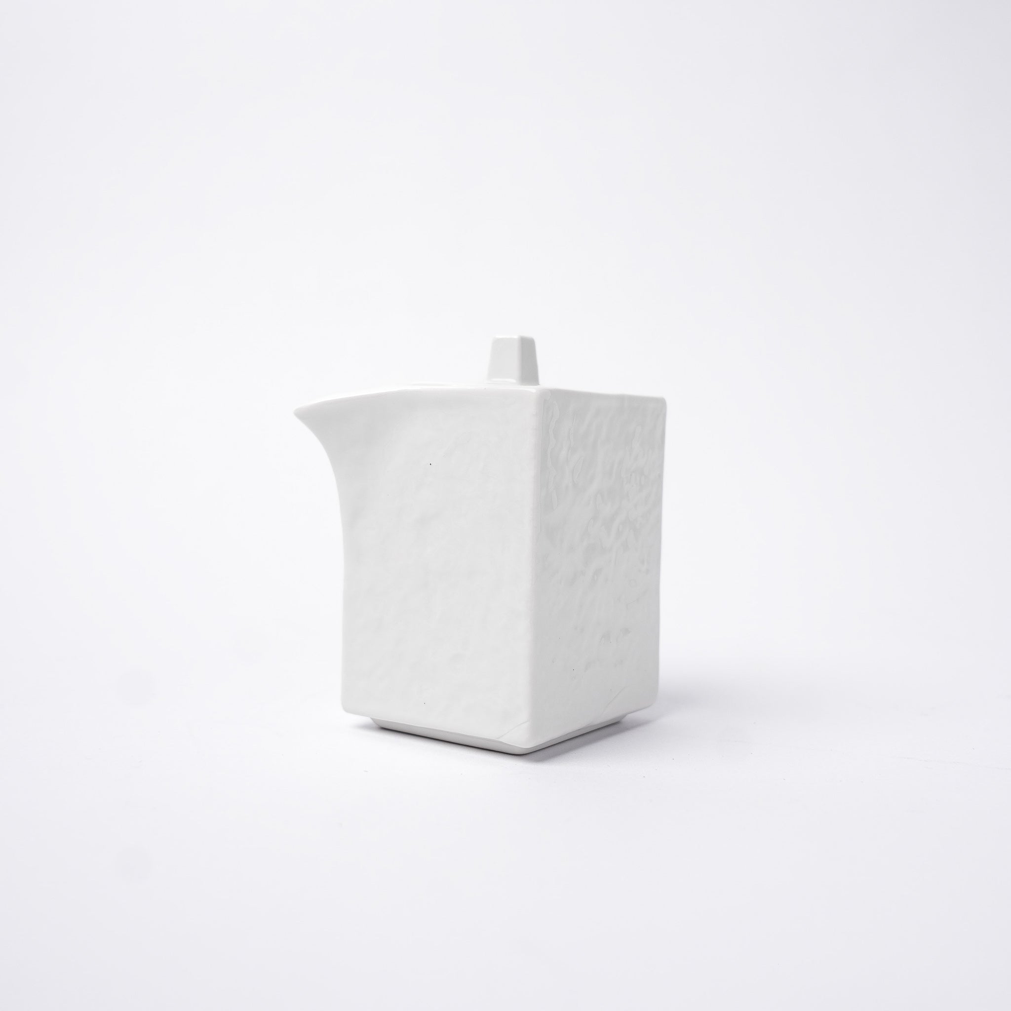 Soy Pot Squared 150ml Textured White Glaze