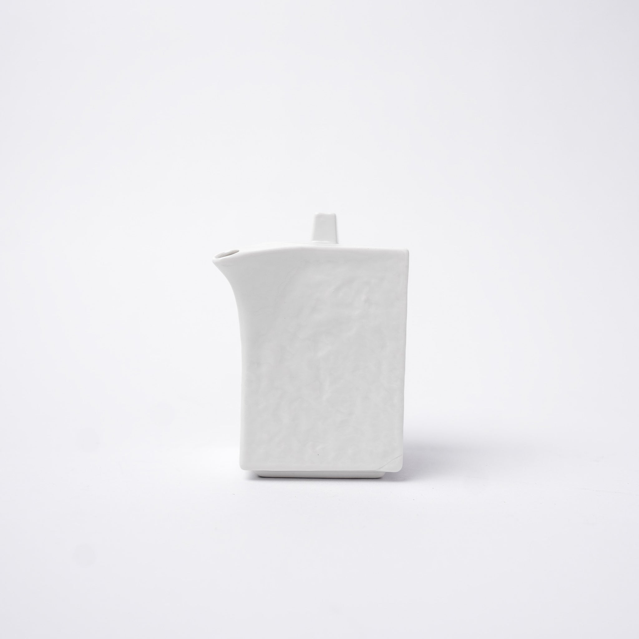 Soy Pot Squared 150ml Textured White Glaze