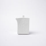 Soy Pot Squared 150ml Textured White Glaze