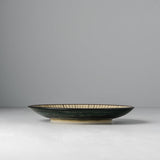 Side Plate 19cm Green Converging Line Glaze