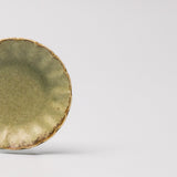Buffets & Sideboards: Sauce Dish 8cm Scallop Lime Fade Glaze
