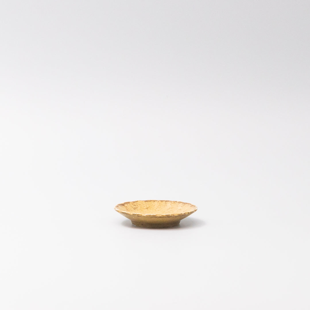 Kitchen & Bathroom DIY: Sauce Dish 8cm Scallop Ochre Fade Glaze