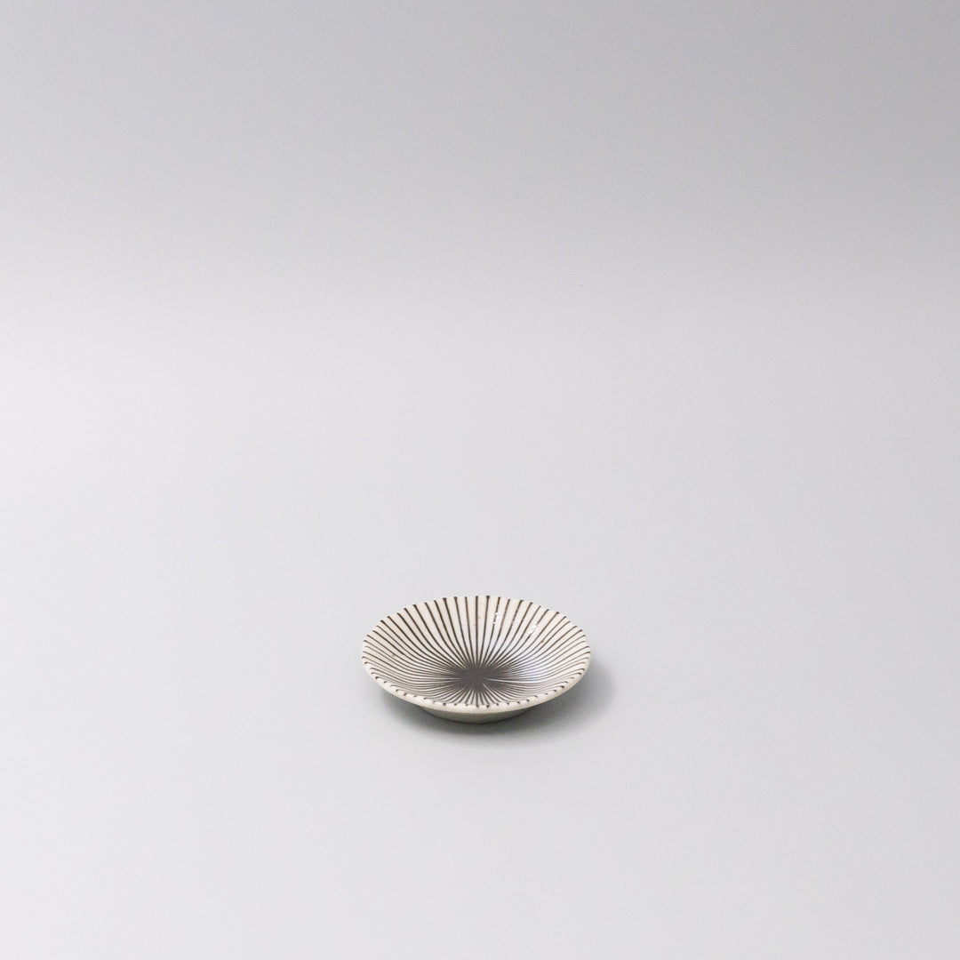 Dining Tables: Sauce Dish 8cm Radiant Line Indigo Stripe Glaze