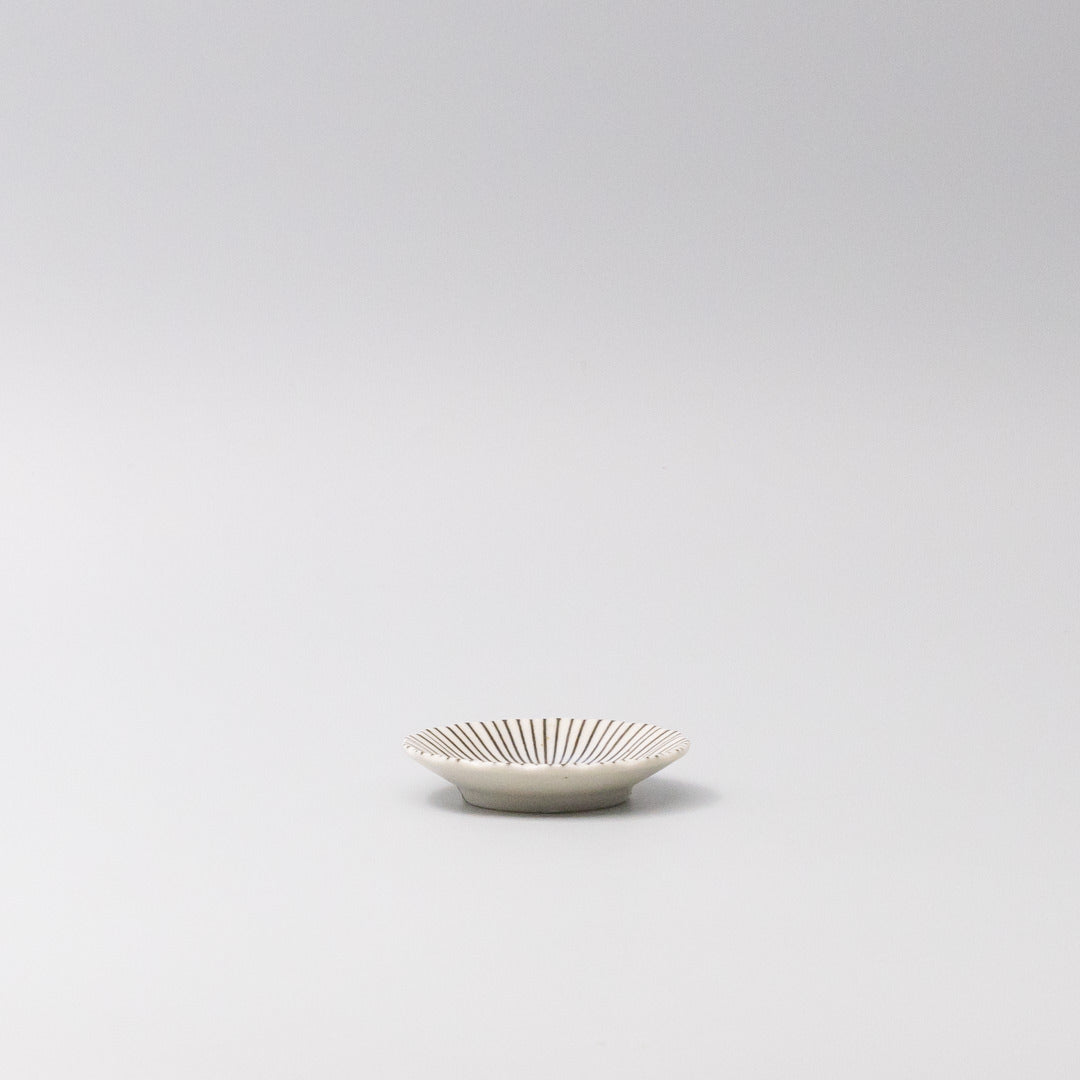 Dining Tables: Sauce Dish 8cm Radiant Line Indigo Stripe Glaze