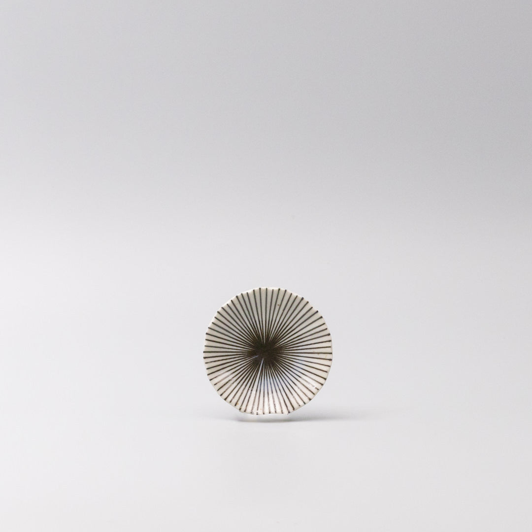 Dining Tables: Sauce Dish 8cm Radiant Line Indigo Stripe Glaze