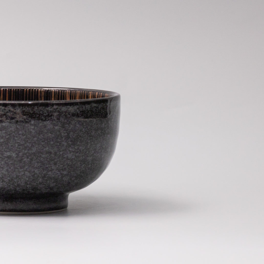 Bowl 16cm Bronze Converging Line Glaze