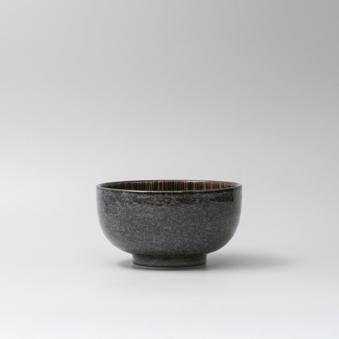 Bowl 16cm Bronze Converging Line Glaze