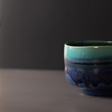 Teas & Accessories: Matcha Tea Bowl 11.5cm Turquoise Drip