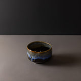 Teas & Accessories: Matcha Tea Bowl 11.5cm Blue Drip on Black