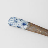 Spoon Small Bisque Indigo Asanoha