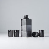 Oven Mitts & Pot Holders: Sake Set 5pcs Gunmetal Black Glaze