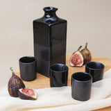 Oven Mitts & Pot Holders: Sake Set 5pcs Gunmetal Black Glaze