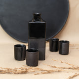 Oven Mitts & Pot Holders: Sake Set 5pcs Gunmetal Black Glaze