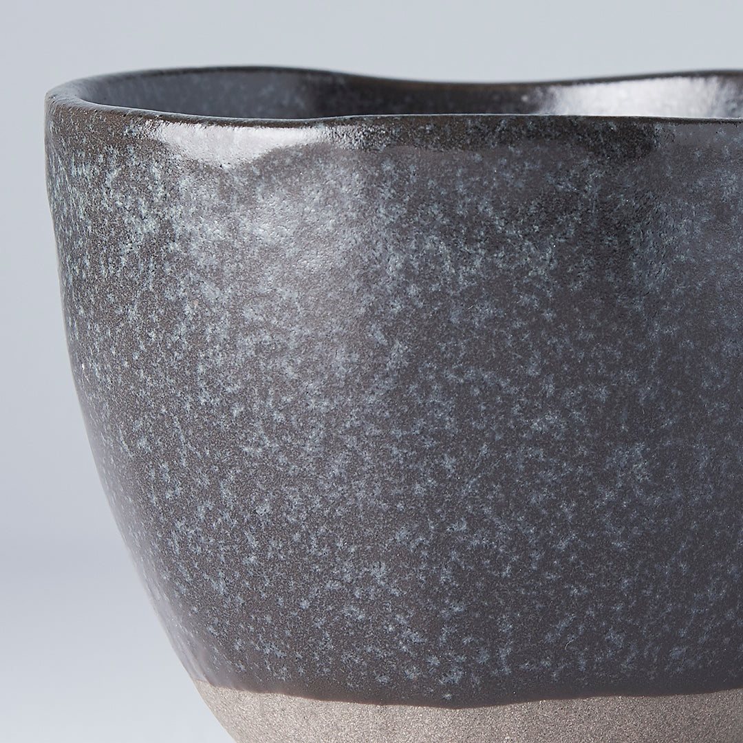 Disposable Cups: Lopsided Mug 200ml Black and Bisque Glaze