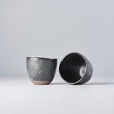 Disposable Cups: Lopsided Mug 200ml Black and Bisque Glaze