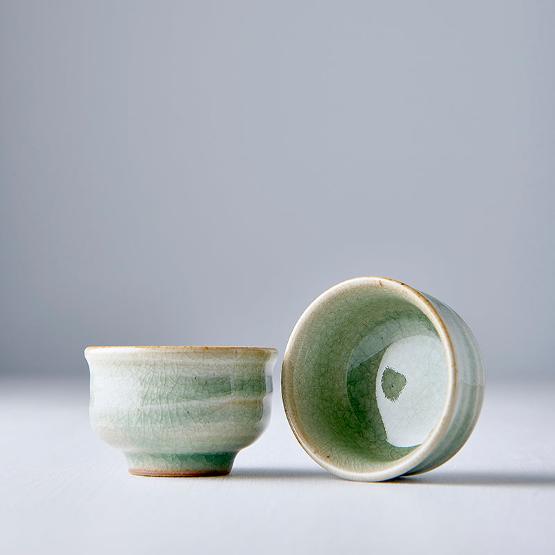 Wine & Champagne Hampers: Sake Cup 35ml Celadon Glaze