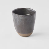 Disposable Cups: Lopsided Mug 275ml Black & Bisque Glaze