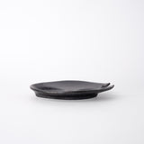Arts & Crafts: Plate Dimpled 15cm Craft Black Glaze