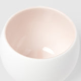 Teas & Accessories: Cup Shochu 8.5cm Matte White & Light Pink Glaze