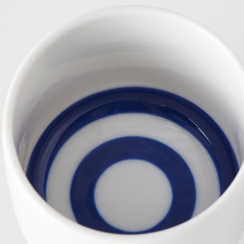 Teas & Accessories: Sake Cup Ochoko 60ml Blue Target Glaze