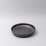 Dining Tables: Plate High Rim 22cm Midnight Pearl Glaze