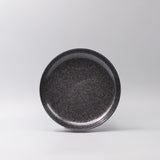 Dining Tables: Plate High Rim 22cm Midnight Pearl Glaze