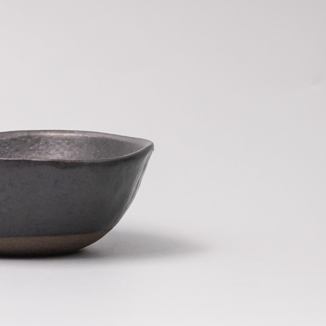 Lopsided Bowl 11.5cm Black Glaze