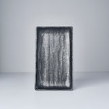 Plate Ibushi Rectangular 22cm Black Glaze