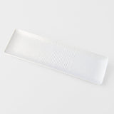 Buffets & Sideboards: Sashimi Plate 33cm Line Design White Glaze