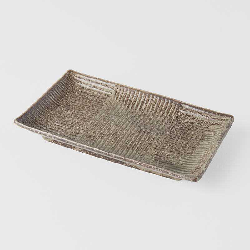 Sushi Plate 21cm Light Brown Glaze
