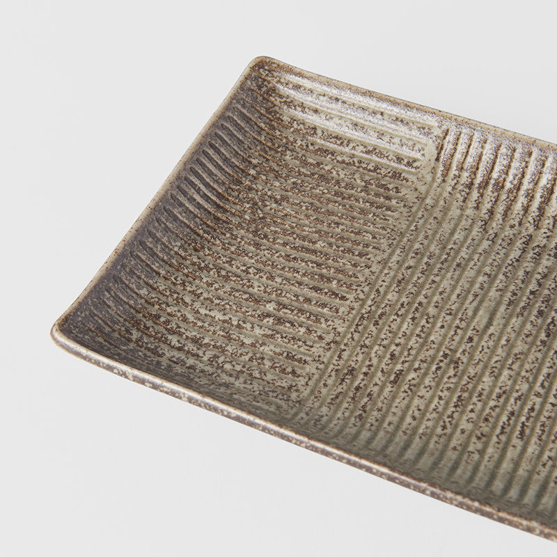 Sushi Plate 21cm Light Brown Glaze