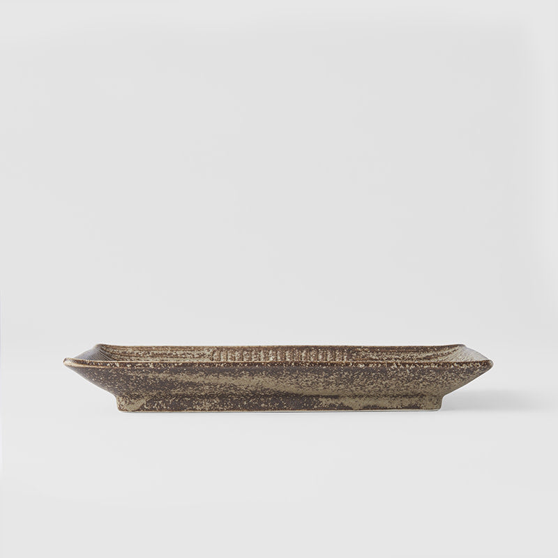 Sushi Plate 21cm Light Brown Glaze