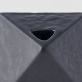 Vase Triangular 130ml Matte Black Glaze