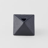 Vase Triangular 130ml Matte Black Glaze