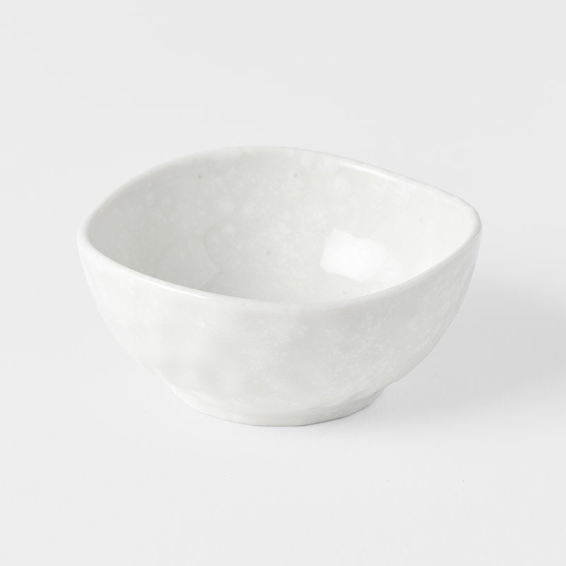 Sauce Dish Organic Shape 9cm Kanso Soft White Glaze