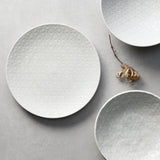 Novelty Gifts: Tapas Plate 17cm White Star Glaze